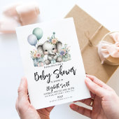 Elephant Baby shower Kaart