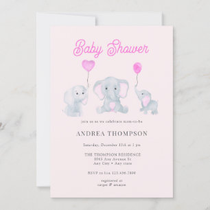 Elephant Baby shower Kaart