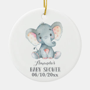 Elephant Baby shower Keramisch Ornament