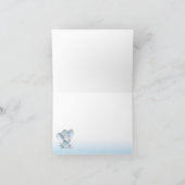Elephant Baby shower Merci Cartes Garçon Bleu (Intérieur)