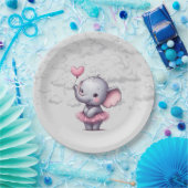 Elephant Baby shower Papieren Bordje (Feest)