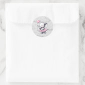 Elephant Baby shower Ronde Sticker (Tas)