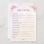 Elephant Baby shower Souhaite Pour La Carte Bébé (Devant)