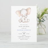 Elephant Baby shower-uitnodiging Kaart (Staand voorkant)