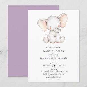 Elephant Baby shower-uitnodiging Kaart