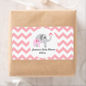 Elephant Baby shower Water Fleslabels Etiket (Insitu)
