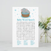 Elephant Baby shower Word Search Game (Staand voorkant)