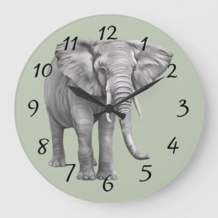 Elephant Background Grote Klok