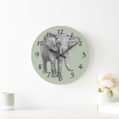 Elephant Background Grote Klok (Huis)