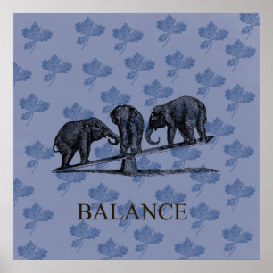 Elephant-balans Poster