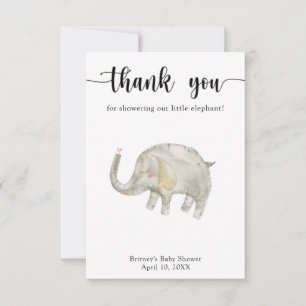 Éléphant ballon aquarelle merci