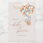 Elephant-ballon Baby shower Mini Wine Label Wijn Etiket (Enkel label)