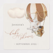 Elephant-ballonlabels voor Baby shower Labels (Design 1)