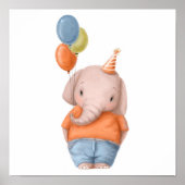 Elephant-ballonnen afdrukken | Elephant Wall Print (Voorkant)
