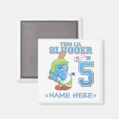 Elephant Baseball 5e verjaardag Magneet (Voorkant / Achterkant)