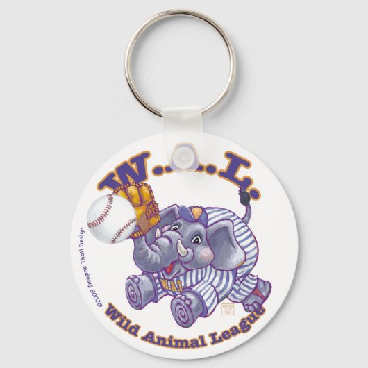Elephant Baseball Star Sleutelhanger (Voorkant)