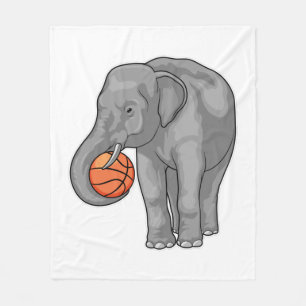 Elephant Basketball speler Basketball Fleece Deken