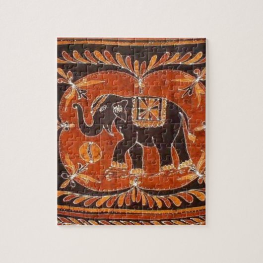 Elephant Batik Legpuzzel (Verticaal)