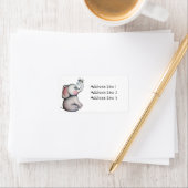 Eléphant bébé avec Étiquette de adresse d'abeille (En situation)