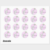 Eléphant bébé avec Stickers rose ballon (Feuille)