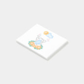 Eléphant Bébé mignon avec fleurs orange Post-it No (Incliné)