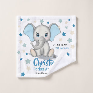 Eléphant Bébé mignon avec oreilles bleues Boy S