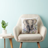 Eléphant bébé oreiller à lancer personnalisé (Chaise)