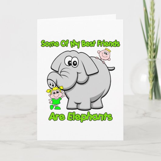 Elephant Best Friends Kaart (Voorkant)