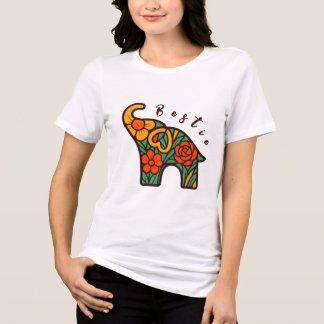 Elephant Bestie T-shirt, Vriendschapsgeschenken, Z Tri-Blend Shirt