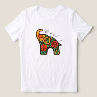 Elephant Bestie T-shirt, Vriendschapsgeschenken, Z Tri-Blend Shirt