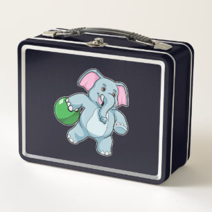 Elephant bij Bowling met Bowling ball