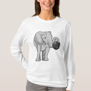 Elephant bij Bowling met Bowling ball T-shirt