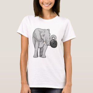 Elephant bij Bowling met Bowling ball T-shirt