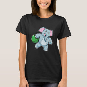 Elephant bij Bowling met Bowling ball T-shirt