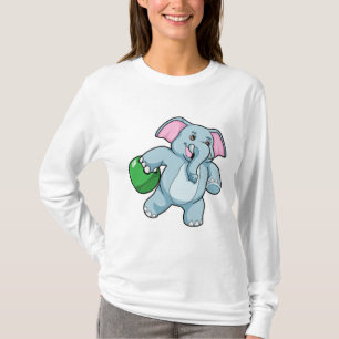 Elephant bij Bowling met Bowling ball T-shirt