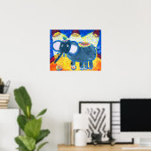 Elephant bij Circus Poster (Thuiskantoor)