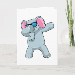 Elephant bij Hip Hop Dance Dab Kaart