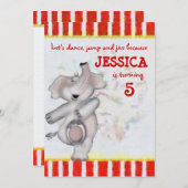 Elephant Birthday Kaart (Voorkant / Achterkant)