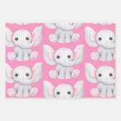Elephant Birthday Wrapping Paper Sheets (Voorkant 2)