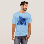 éléphant bleu avec déchirure SAVE T-shirt US (Devant entier)