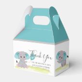 Elephant Blue Bloon Favor Box Bedankdoosjes (Voorkant Zijde)