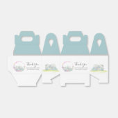 Elephant Blue Butterfly Vierbox Bedankdoosjes (Uitgevouwen)