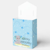 Elephant Blue hart Birthday Boy Favor Box Bedankdoosjes (Geopend)