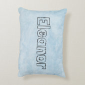 Elephant Blue Personalized Accent Pillow Kussen (Achterkant (Verticaal))