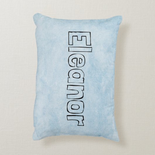 Elephant Blue Personalized Accent Pillow Kussen (Achterkant (Verticaal))