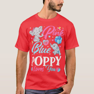 Elephant Blue Pink Poppy houdt van je zwangerschap T-shirt