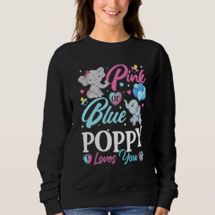 Elephant Blue Pink Poppy houdt van je zwangerschap Trui