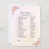 Elephant Boho Chic Baby shower Snoep Kaart (Voorkant)