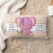Elephant Boho Peach Pink Baby Stats Nursery Kussen (Deken)