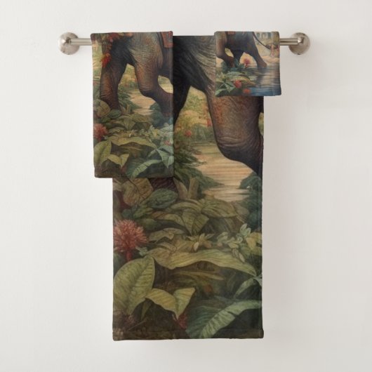 éléphant botanique vintage avec howdah (En situation)